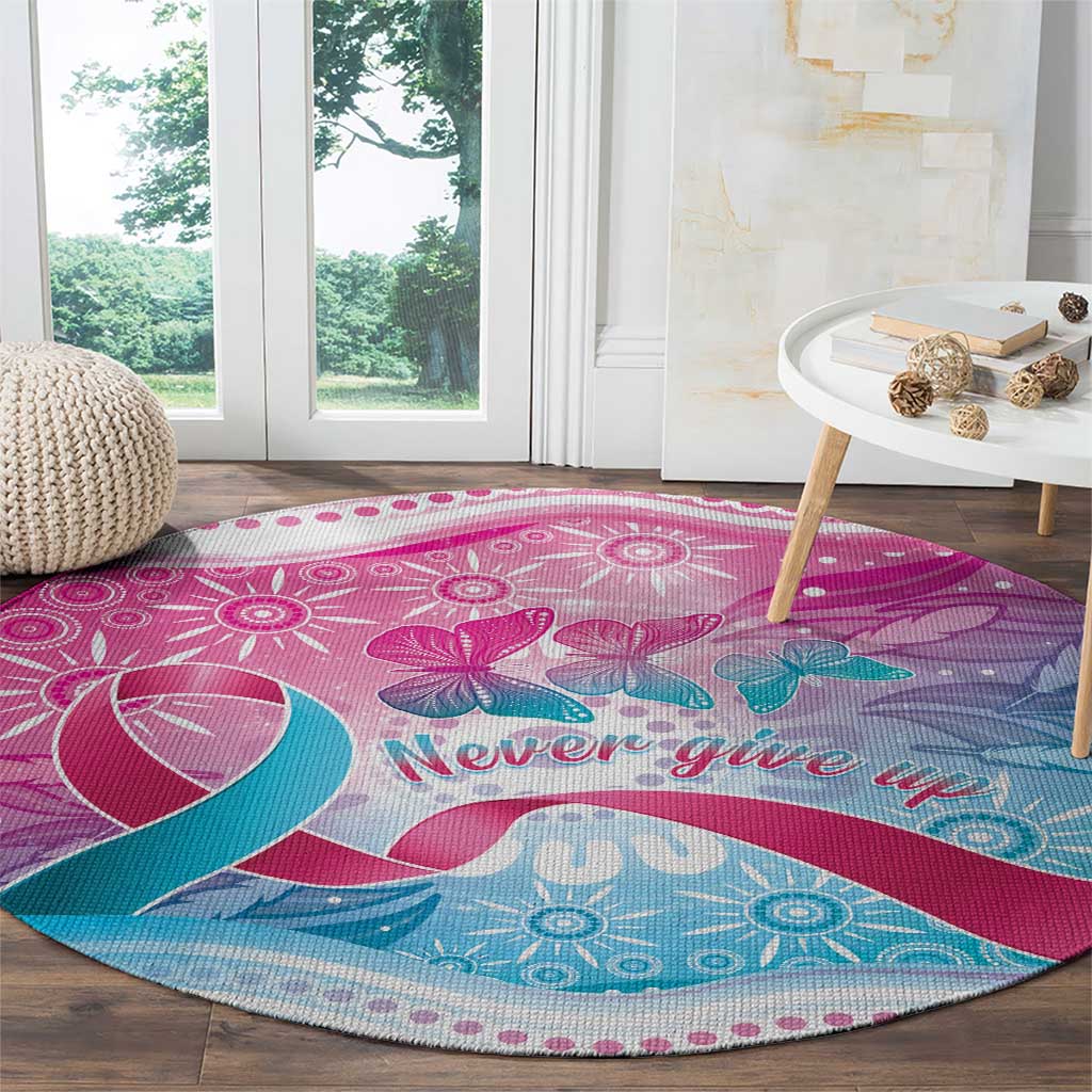 Australia Hereditary Cancer Awareness Round Carpet Never Give Up