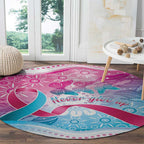 Australia Hereditary Cancer Awareness Round Carpet Never Give Up