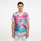 Australia Hereditary Cancer Awareness Scrub Top Never Give Up