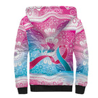 Australia Hereditary Cancer Awareness Sherpa Hoodie Never Give Up