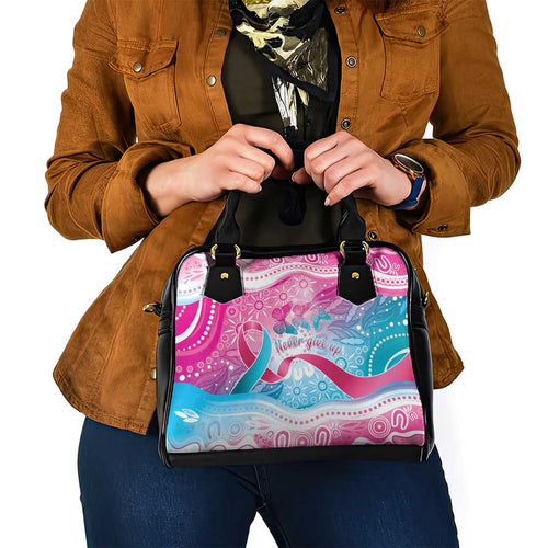 Australia Hereditary Cancer Awareness Shoulder Handbag Never Give Up