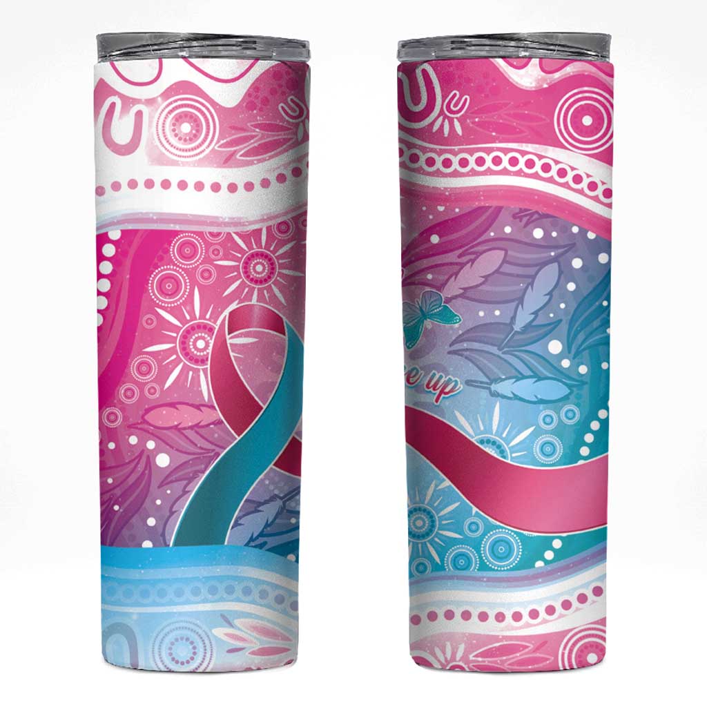 Australia Hereditary Cancer Awareness Skinny Tumbler Never Give Up