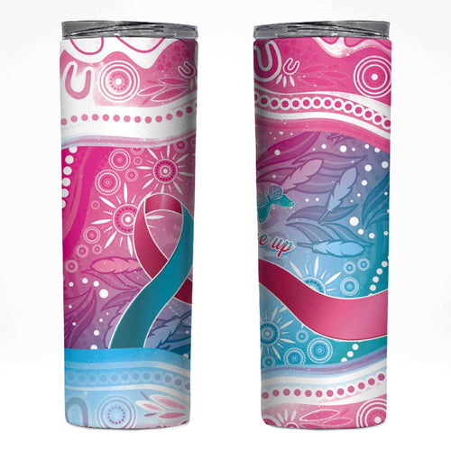 Australia Hereditary Cancer Awareness Skinny Tumbler Never Give Up