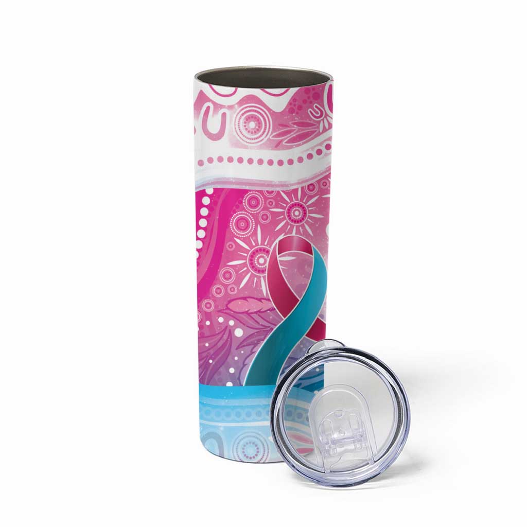 Australia Hereditary Cancer Awareness Skinny Tumbler Never Give Up
