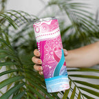 Australia Hereditary Cancer Awareness Skinny Tumbler Never Give Up