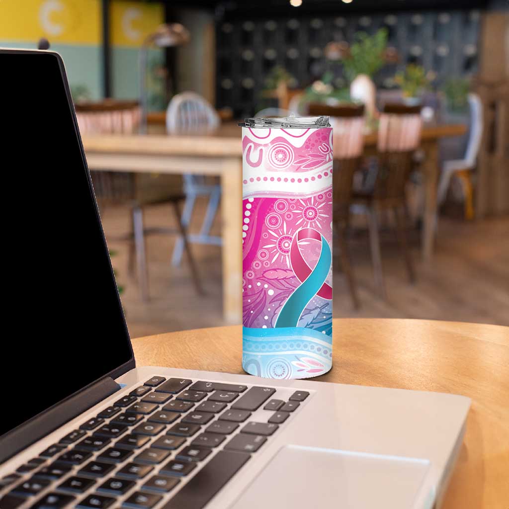 Australia Hereditary Cancer Awareness Skinny Tumbler Never Give Up