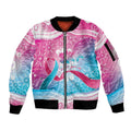 Australia Hereditary Cancer Awareness Sleeve Zip Bomber Jacket Never Give Up