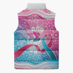 Australia Hereditary Cancer Awareness Sleeveless Puffer Jacket Never Give Up