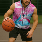 Australia Hereditary Cancer Awareness Sleeveless Zip Hoodie Never Give Up