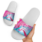 Australia Hereditary Cancer Awareness Slide Sandals Never Give Up