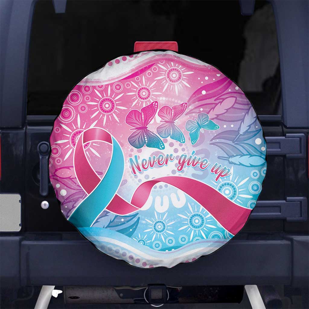 Australia Hereditary Cancer Awareness Spare Tire Cover Never Give Up