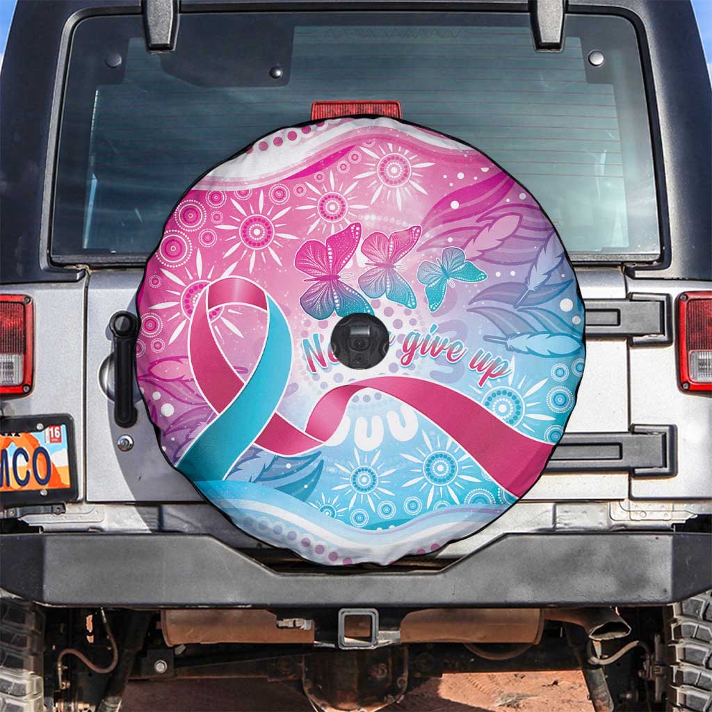 Australia Hereditary Cancer Awareness Spare Tire Cover Never Give Up