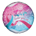 Australia Hereditary Cancer Awareness Spare Tire Cover Never Give Up