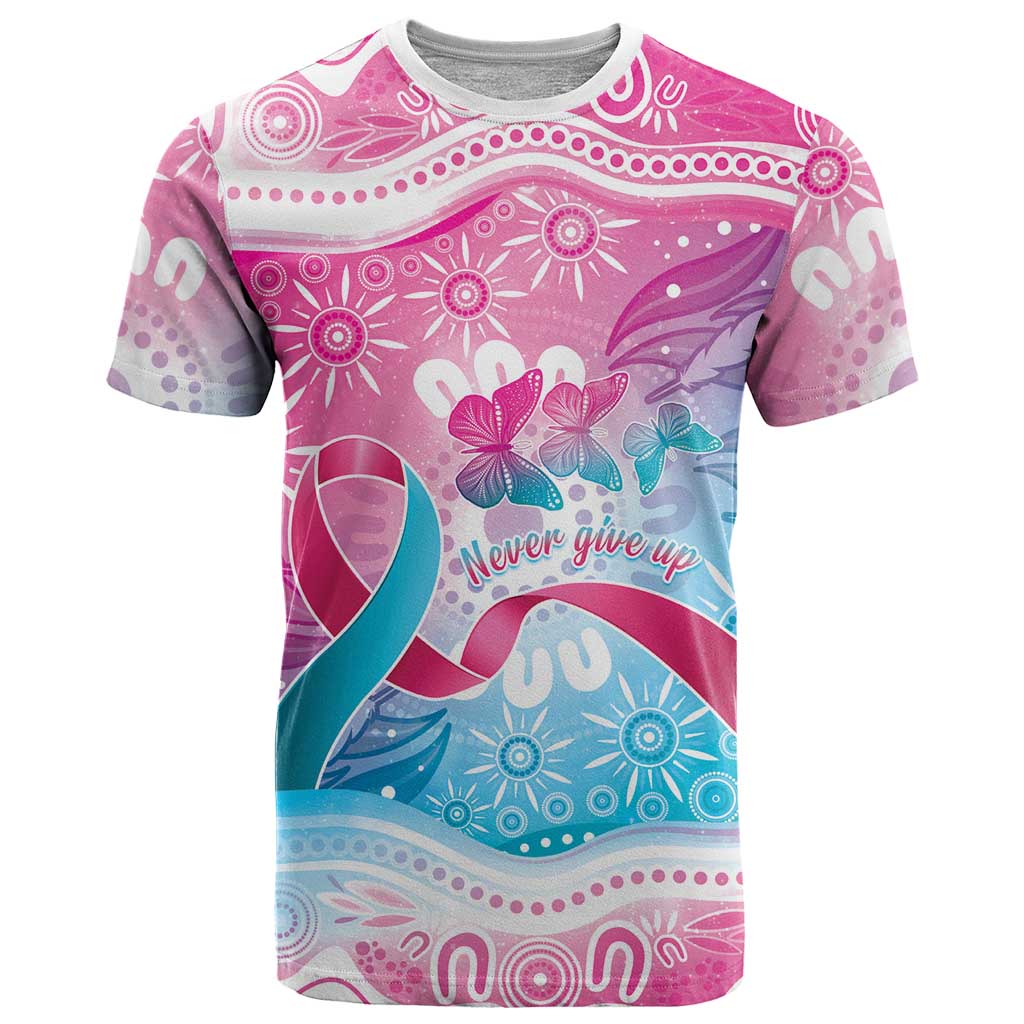 Australia Hereditary Cancer Awareness T Shirt Never Give Up