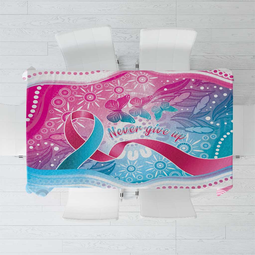 Australia Hereditary Cancer Awareness Tablecloth Never Give Up