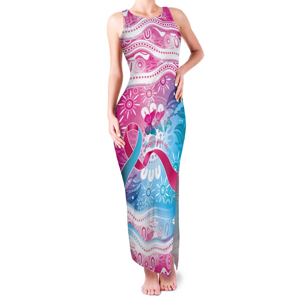 Australia Hereditary Cancer Awareness Tank Maxi Dress Never Give Up