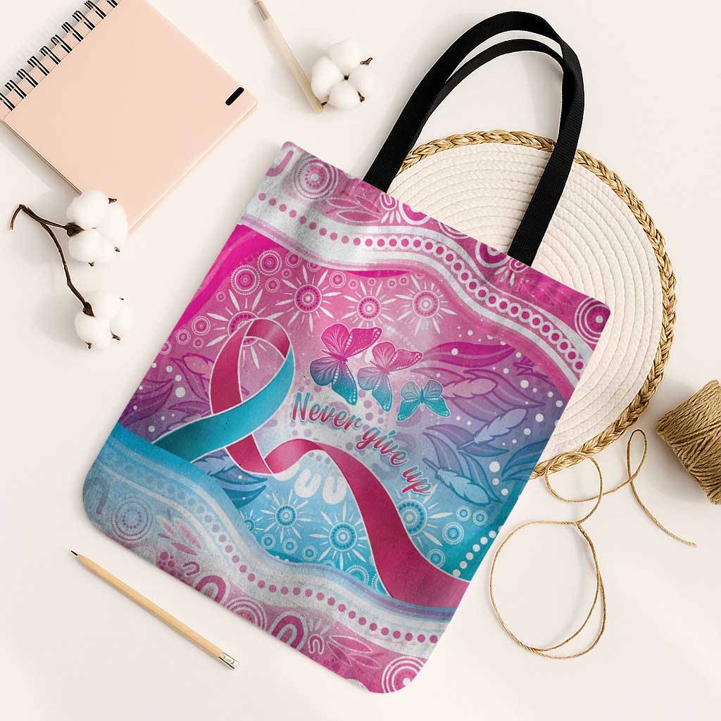 Australia Hereditary Cancer Awareness Tote Bag Never Give Up