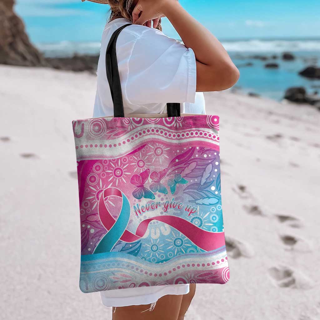 Australia Hereditary Cancer Awareness Tote Bag Never Give Up