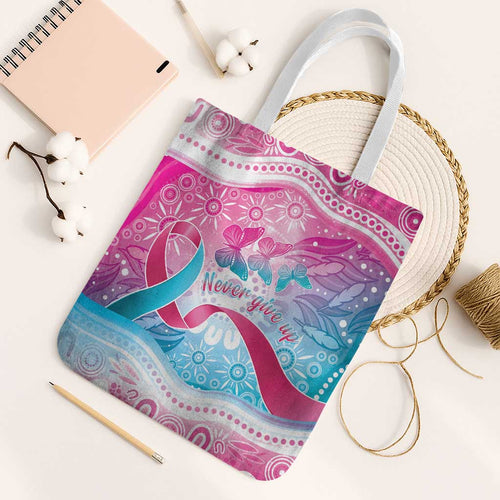 Australia Hereditary Cancer Awareness Tote Bag Never Give Up