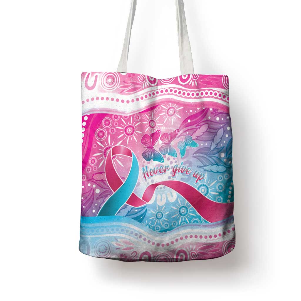Australia Hereditary Cancer Awareness Tote Bag Never Give Up