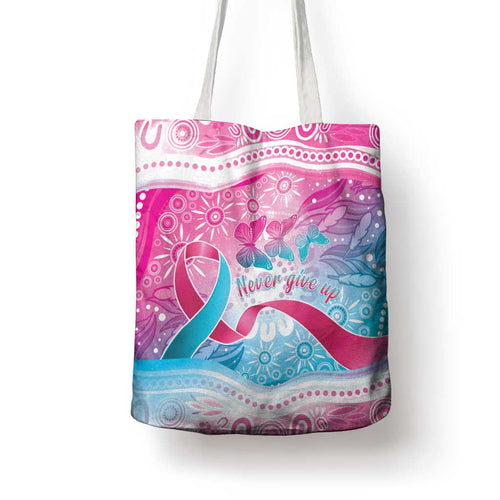 Australia Hereditary Cancer Awareness Tote Bag Never Give Up