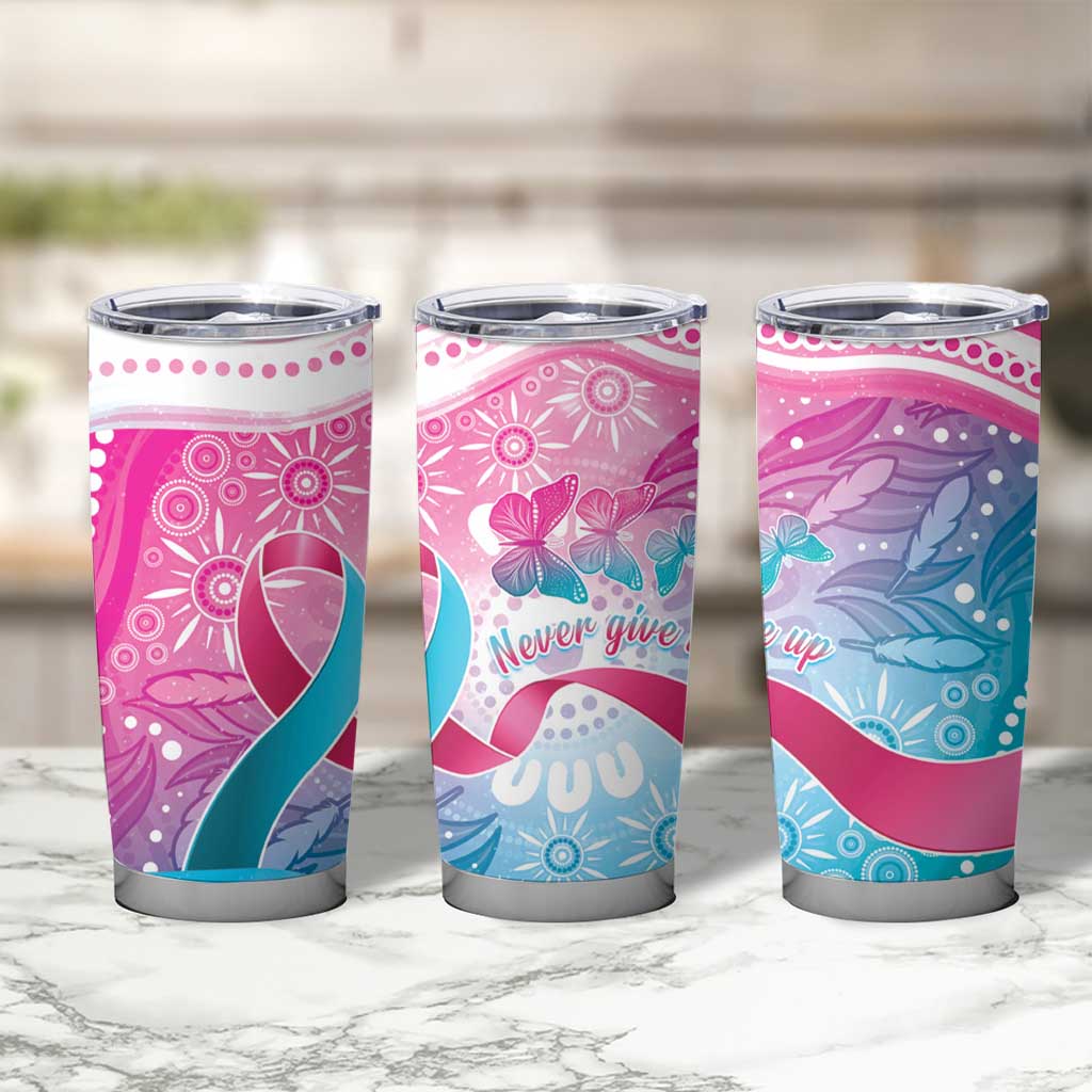 Australia Hereditary Cancer Awareness Tumbler Cup Never Give Up