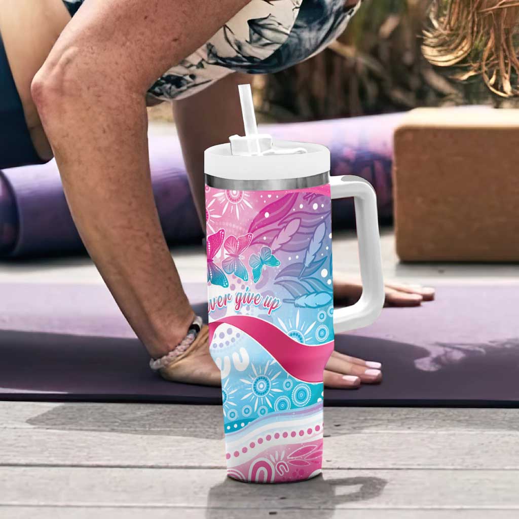 Australia Hereditary Cancer Awareness Tumbler With Handle Never Give Up