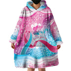Australia Hereditary Cancer Awareness Wearable Blanket Hoodie Never Give Up