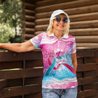 Australia Hereditary Cancer Awareness Women Polo Shirt Never Give Up