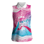 Australia Hereditary Cancer Awareness Women Sleeveless Polo Shirt Never Give Up