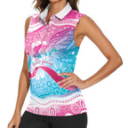 Australia Hereditary Cancer Awareness Women Sleeveless Polo Shirt Never Give Up