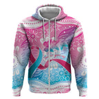 Australia Hereditary Cancer Awareness Zip Hoodie Never Give Up