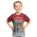 Personalised Christmas In July Kid T Shirt Funny Dabbing Dance Koala And Blue Penguins