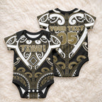 Custom Aotearoa Waikato Tainui Baby Onesie Maori Tribal Pattern