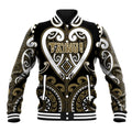 Custom Aotearoa Waikato Tainui Baseball Jacket Maori Tribal Pattern