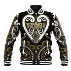 Custom Aotearoa Waikato Tainui Baseball Jacket Maori Tribal Pattern