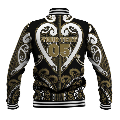 Custom Aotearoa Waikato Tainui Baseball Jacket Maori Tribal Pattern