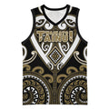 Custom Aotearoa Waikato Tainui Basketball Jersey Maori Tribal Pattern