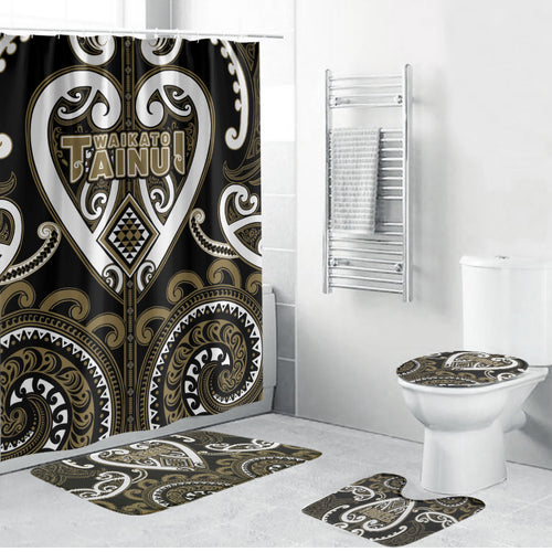 Aotearoa Waikato Tainui Bathroom Set Maori Tribal Pattern