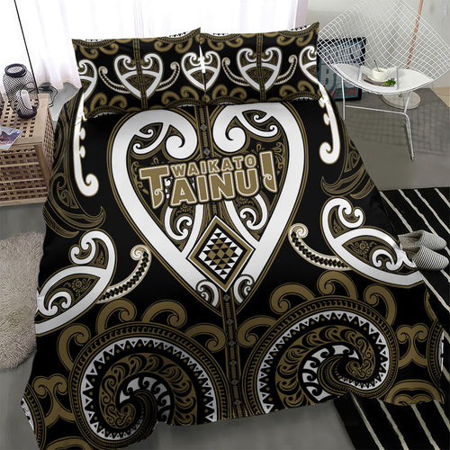 Aotearoa Waikato Tainui Bedding Set Maori Tribal Pattern