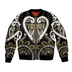 Custom Aotearoa Waikato Tainui Bomber Jacket Maori Tribal Pattern