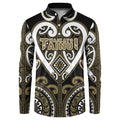 Custom Aotearoa Waikato Tainui Button Sweatshirt Maori Tribal Pattern