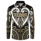 Custom Aotearoa Waikato Tainui Button Sweatshirt Maori Tribal Pattern