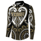 Custom Aotearoa Waikato Tainui Button Sweatshirt Maori Tribal Pattern