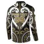 Custom Aotearoa Waikato Tainui Button Sweatshirt Maori Tribal Pattern