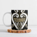 Custom Aotearoa Waikato Tainui Ceramic Mug Maori Tribal Pattern