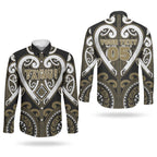 Custom Aotearoa Waikato Tainui Couples Matching Summer Maxi Dress and Long Sleeve Button Shirt Maori Tribal Pattern