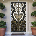 Custom Aotearoa Waikato Tainui Door Cover Maori Tribal Pattern