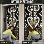 Custom Aotearoa Waikato Tainui Door Cover Maori Tribal Pattern