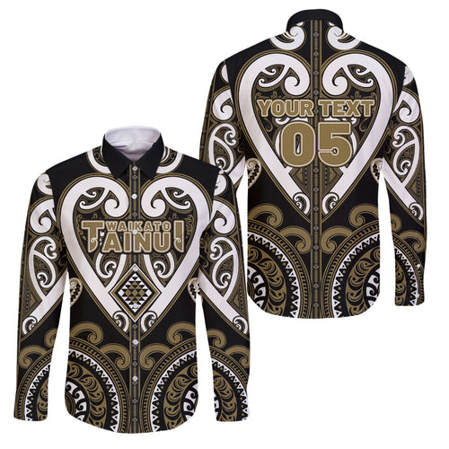 Custom Aotearoa Waikato Tainui Family Matching Summer Maxi Dress and Hawaiian Shirt Maori Tribal Pattern